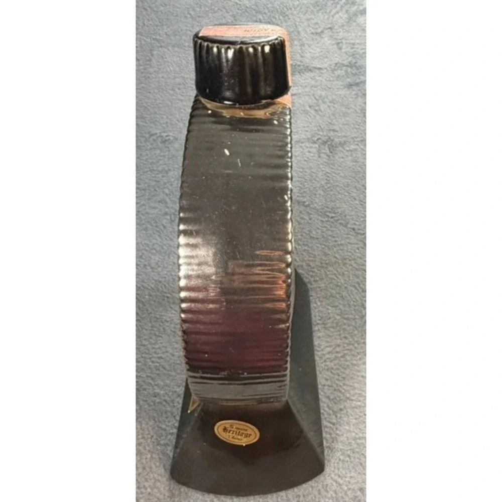 Vintage 1969 Ezra Brooks Liberty Silver Dollar Decanter Heritage China Black